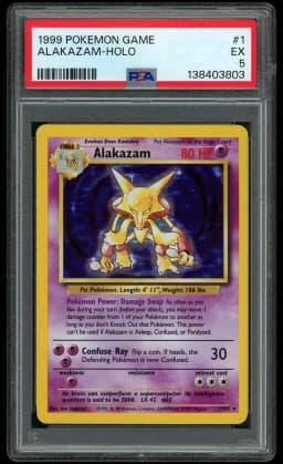 1999 Game Alakazam #1 PSA 5