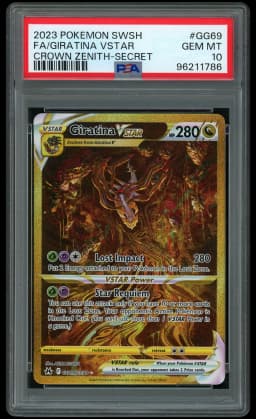2023 Crown Zenith Giratina VSTAR #GG69 PSA 10