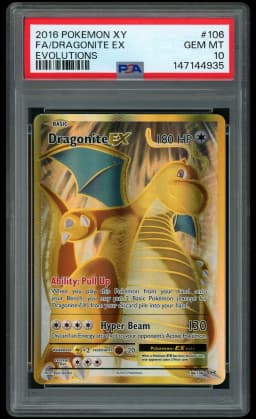 2016 Evolutions Dragonite EX #106 PSA 10