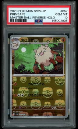 2023 Japanese Pokemon 151 Masterball Primeape #57 PSA 10