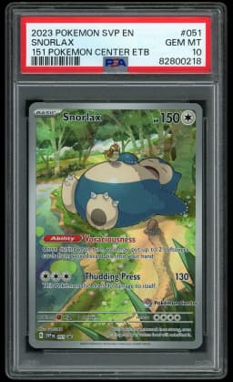 2023 Black Star Promo Snorlax #51 PSA 10