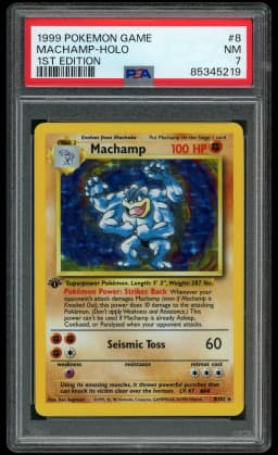 1999 Game 1st Edition Machamp #8 PSA 7