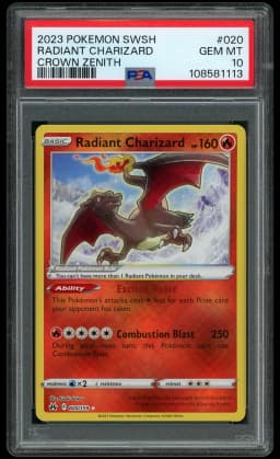 2023 Crown Zenith Radiant Charizard #20 PSA 10