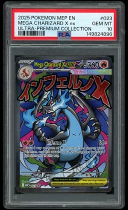 2025 Black Star Promo Mega Charizard X EX #23 PSA 10