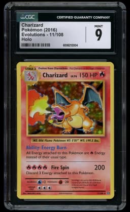 2016 Evolutions Charizard #11 CGC 9