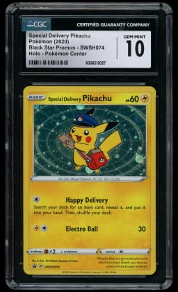 2020 Black Star Promo Special Delivery Pikachu #SWSH074 CGC 10
