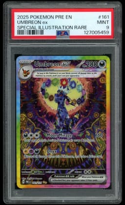 2025 Prismatic Evolutions Umbreon EX #161 PSA 9