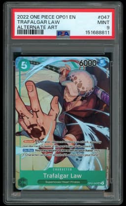 2022 Romance Dawn Trafalgar Law #OP01-047 PSA 9