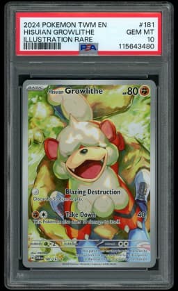 2024 Twilight Masquerade Hisuian Growlithe #181 PSA 10