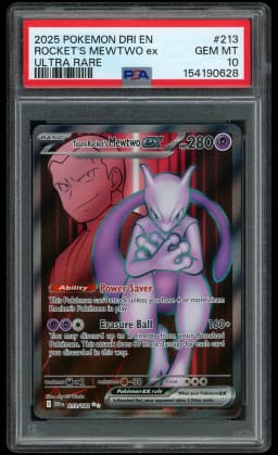 2025 Destined Rivals Team Rocket's Mewtwo EX #213 PSA 10