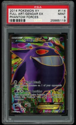 2014 Phantom Forces Gengar EX #114 PSA 9