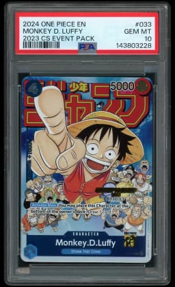 2024 Championship 2023 Event Pack Monkey D. Luffy #P-033 PSA 10