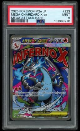 2025 Japanese Mega Dream EXMega Charizard X EX #223 PSA 9