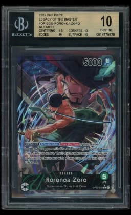 2025 Legacy of the Master Roronoa Zoro #OP12-020 BGS 10