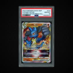 2022 Black Star Promo Lucario VSTAR #214 PSA 10