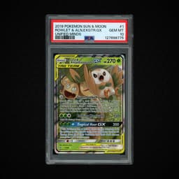 2019 Unified Minds Rowlet & Alolan Exeggutor GX #1 PSA 10
