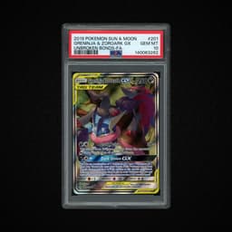 2019 Unbroken Bonds Greninja & Zoroark GX #201 PSA 10