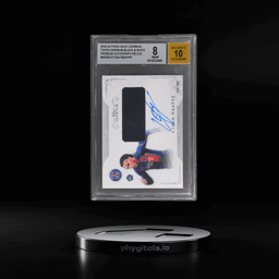 2023 Topps Premium Black and White Paris Saint-Germain Premium Autograph Relic Ethan Mbappe #AREM 19/40 BGS 8
