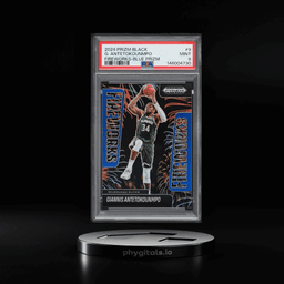 2024 Panini Prizm Black Fireworks Blue Giannis Antetokounmpo /199 #9 PSA 9 MINT