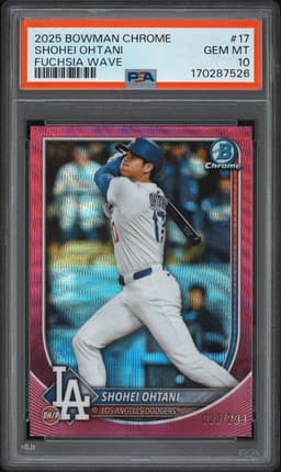 2025 SHOHEI OHTANI #17 BOWMAN CHROME FUCHSIA WAVE PSA 10.0