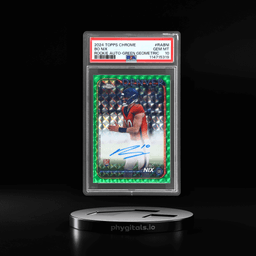 2024 Topps Chrome Rookie Autograph Green Geometric Bo Nix #RABNI 75/99 PSA 10