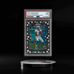 2020 Panini Prizm Black and White Checker Prizm Tua Tagovailoa #339 PSA 9