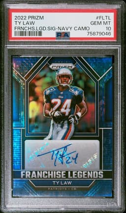 2022 TY LAW #10 PRIZM FRNCHS LGD SIG NAVY CAMO PSA 10.0