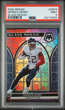 2022 DERRICK HENRY #GM14 MOSAIC GLASS MOSAIC PSA 9.0