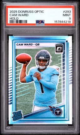 2025 Cam Ward #293 Donruss Optic Holo PSA 9.0
