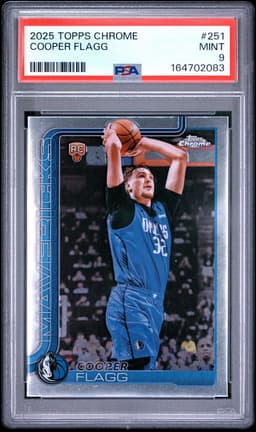 2025 Cooper Flagg #251 Topps Chrome PSA 9.0