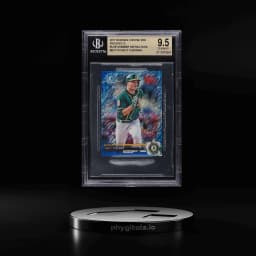 2017 Bowman Chrome Mini Blue Shimmer Refractor Matt Chapman ROOKIE /150 BGS 9.5