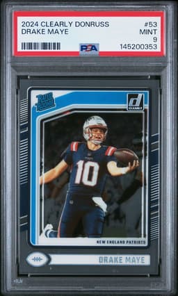 2024 Drake Maye #53 Clearly Donruss PSA 9.0