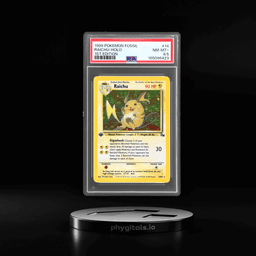 1999 Pokemon Fossil 1st Edition Holo Raichu #14 PSA 8.5