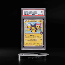 2015 Pokemon Japanese XY Promo Mega Campaign Center Poncho Wearing Pikachu #203 PSA 9 MINT