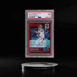 2022 Donruss Optic Rated Rookie Autograph Red Brock Purdy #277 28/75 PSA 9