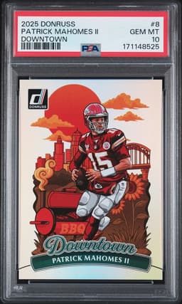 2025 Patrick Mahomes II #8 Donruss Downtown PSA 10.0