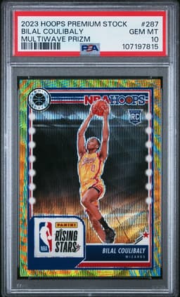 2023 BILAL COULIBALY #287 PANINI HOOPS PREMIUM STOCK MULTIWAVE PRIZM PSA 10.0