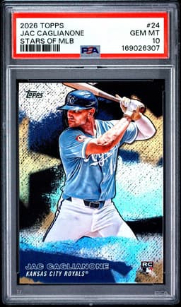 2026 JAC CAGLIANONE #24 STARS OF MLB PSA 10.0