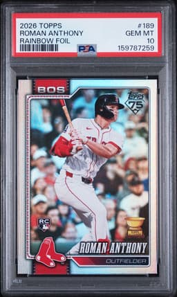2026 Roman Anthony #189 Topps Rainbow PSA 10.0