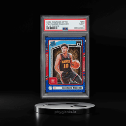 2024 Donruss Optic Blue Choice Prizm Zaccharie Risacher ROOKIE /24 #268 PSA 9 MINT