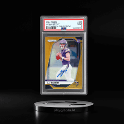 2024 Panini Prizm Rookie Autograph Gold Prizm JJ Mccarthy #400 3/10 PSA 9