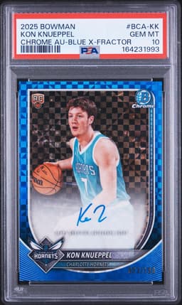 2025 KON KNUEPPEL #077/150 BOWMAN CHROME BLUE X FRACTOR PSA 10.0