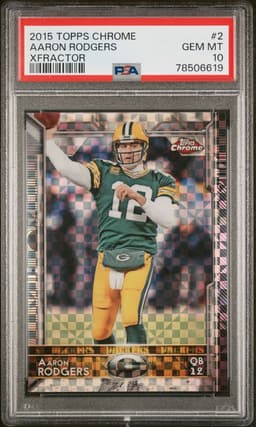 2015 Aaron Rodgers #2 Topps Chrome Xfractor PSA 10.0