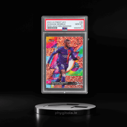 2023 Finest UEFA Club Competitions Rose Gold Mini-Diamond Refractor Ousmane Dembele #30 30/50 PSA 10