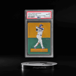 2025 Topps Archives 1964 Topps Stand-Ups Gold Foilboard Shohei Ohtani #15 15/50 PSA 8