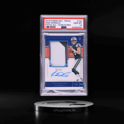 2018 National Treasures Stars & Stripes Sam Darnold ROOKIE PATCH AUTO /15 #162 PSA 10 GEM MINT
