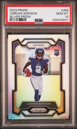 2023 Jordan Addison #368 Prizm Silver PSA 10.0