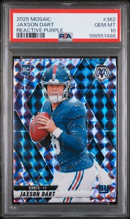 2025 Jaxson Dart #362 Mosaic Reactive Purple PSA 10.0