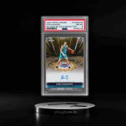 2025 Topps Chrome Autograph Issue Rookie Gold Refractor Kon Knueppel #TAUR2-KK 22/50 PSA 8