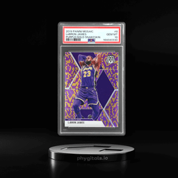 2019 Panini Mosaic Mosaic Purple and Gold Snakeskin LeBron James #8 20/20 PSA 10